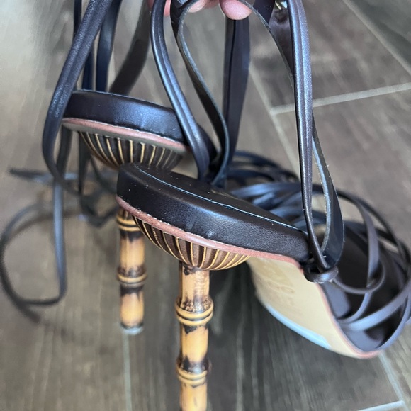 ALDO Bamboo burgundy heeled sandals - Picture 7 of 8